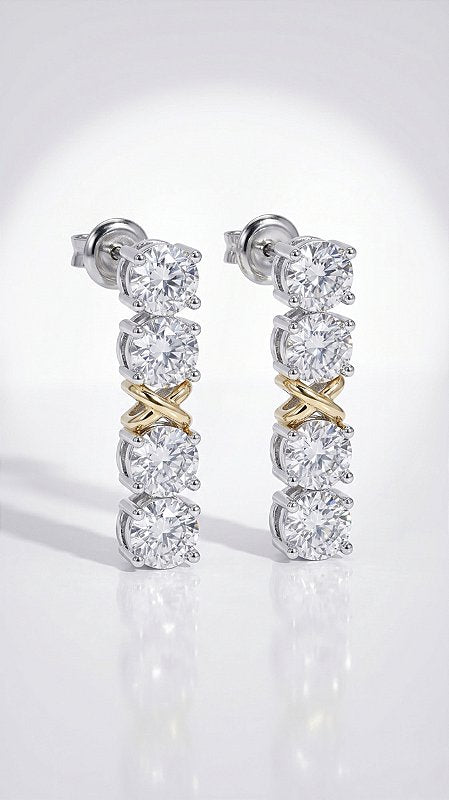 Two-Tone X Zirconia Bracelet