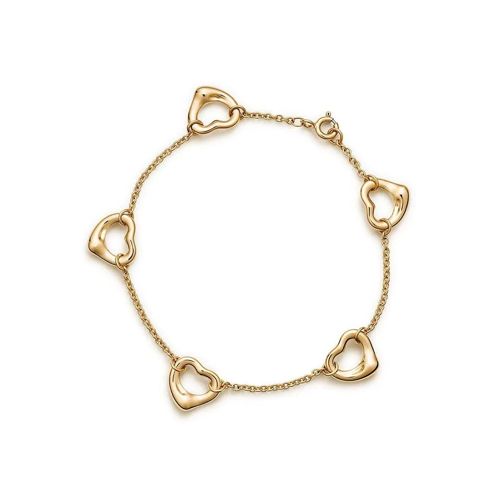 Luxury Rose Gold Heart Bracelet