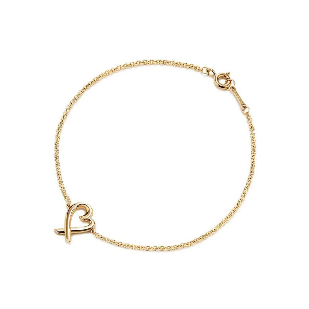 Elegant Silver Heart Arrow Bracelet