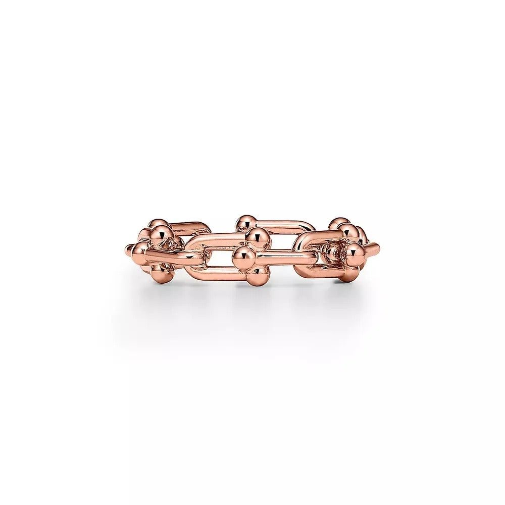 Luxury Gold Zirconia Link Ring