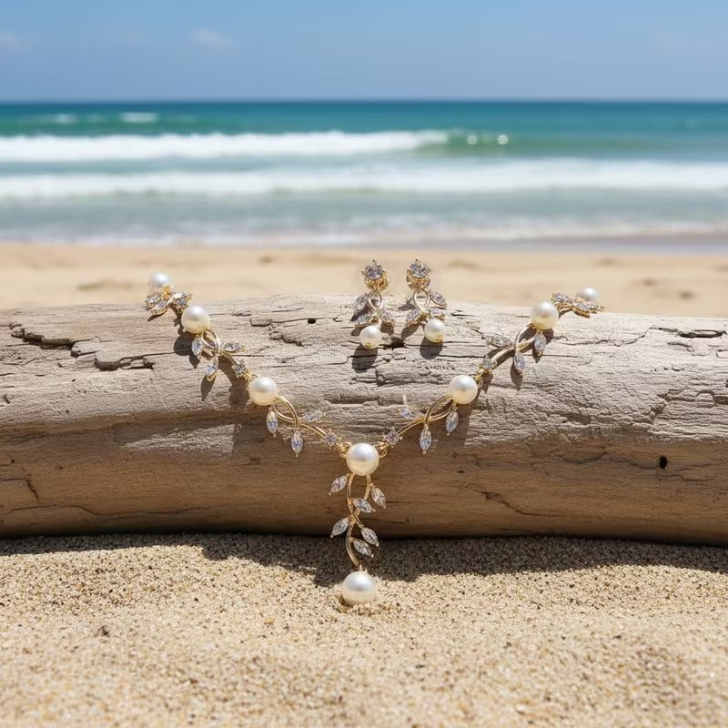 Charm Pearl | Necklace & Earring Set