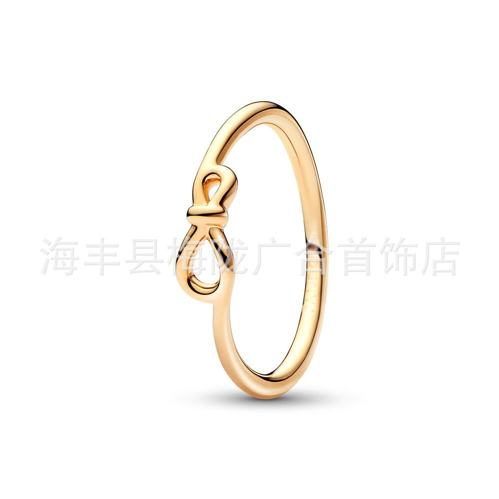 Luxury S925 Two-Tone Infinity Ring