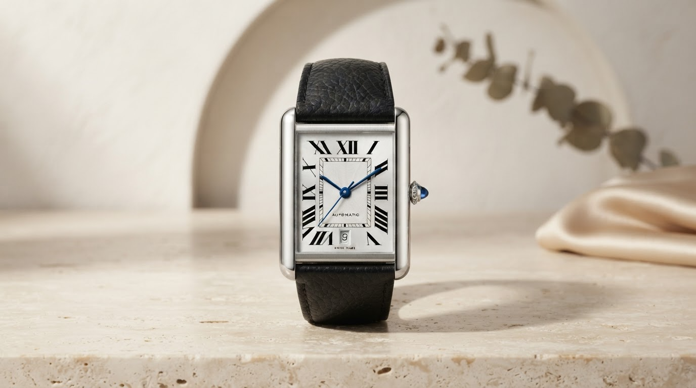 Elegant Silver Roman Automatic Watch