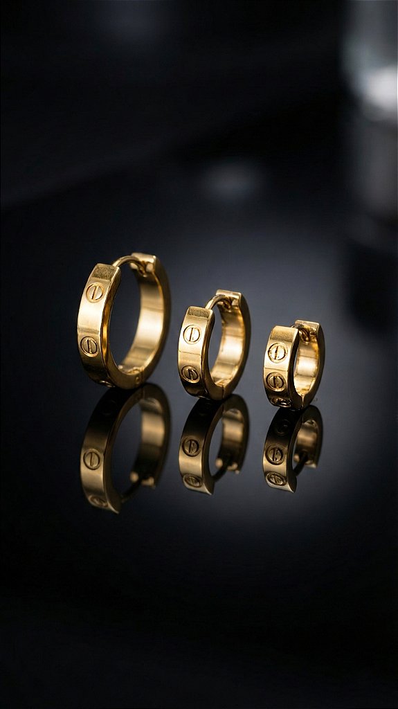 CT Trio Gold Hoop Earrings