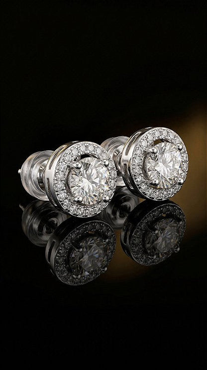 Anel Coração Cravejado Moissanite Prata 925 Ajustável
