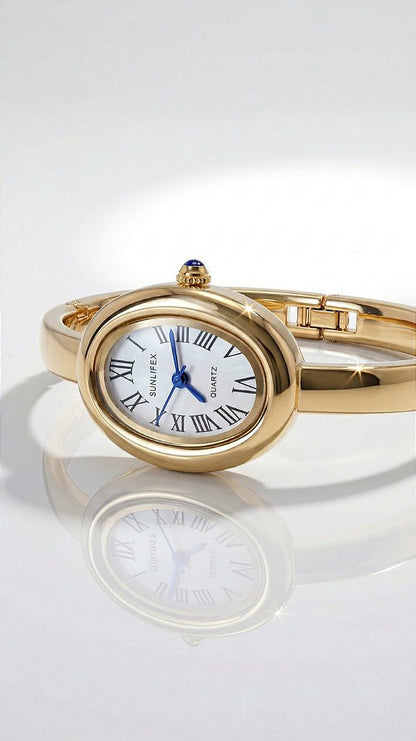 Elegant Gold Bangle Watch