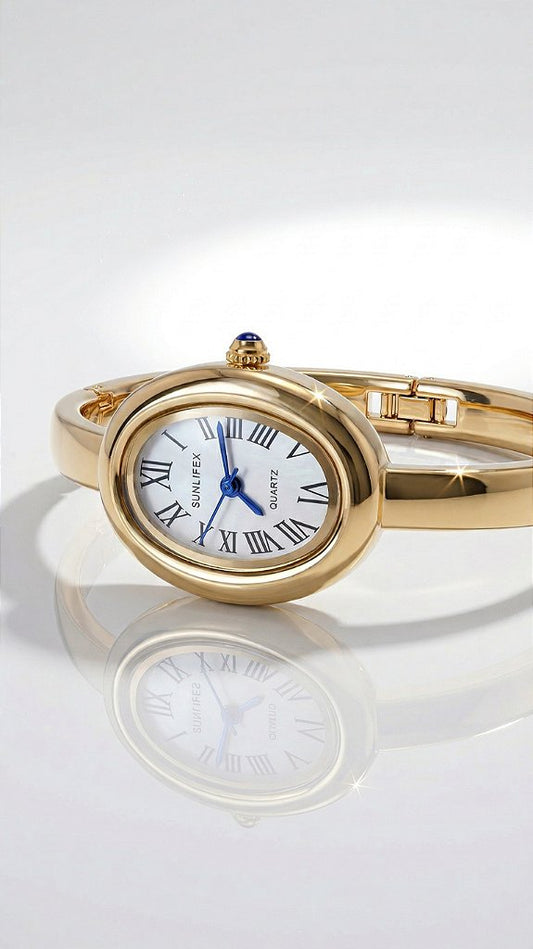 Elegant Gold Bangle Watch