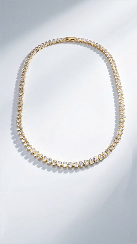 Elegant Gold Pearl Choker Necklace