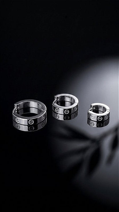 Brinco Argola Click CT Prata Aço