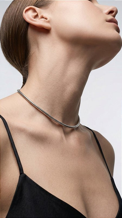 Colar Choker Espiral Dourado