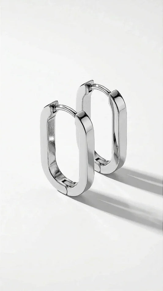 Brinco Argola Click CT Prata Aço