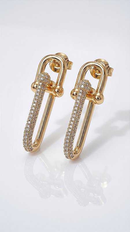 Colar Alongado Pérolas Dourado