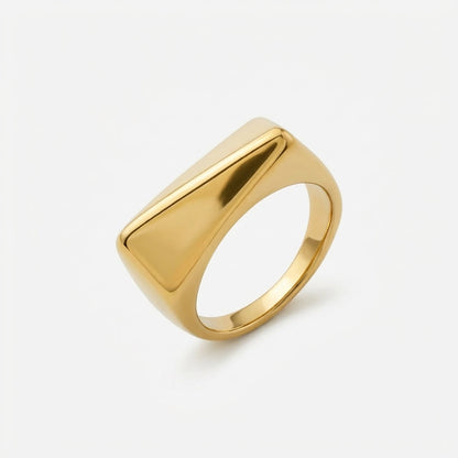 Elegant Gold Geometric Ring