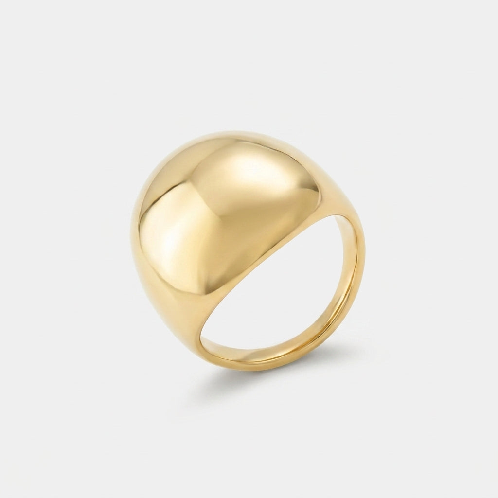 Elegant Gold Dome Ring