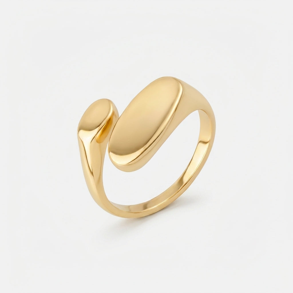 Elegant Gold Duo Ring