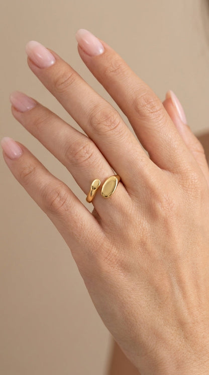 Elegant Gold Duo Ring