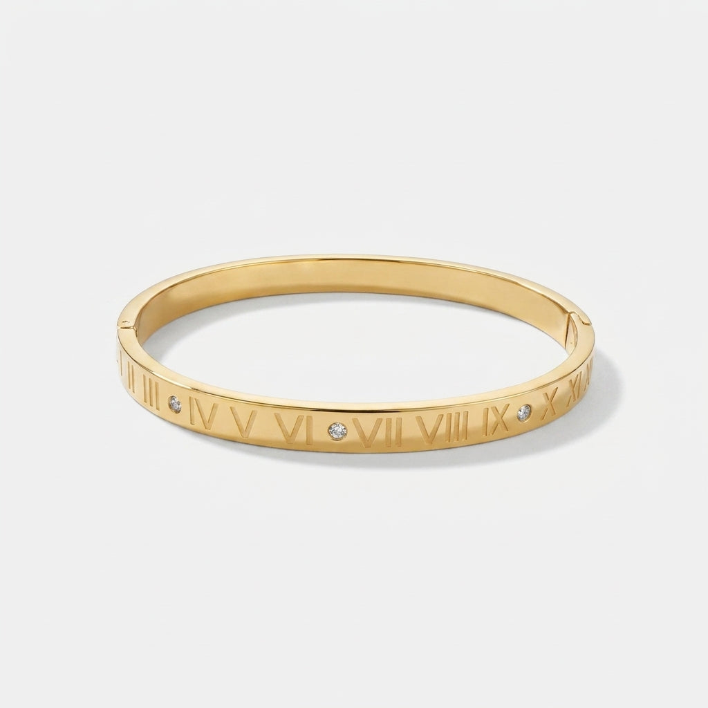 Gold Roman Numeral Bracelet