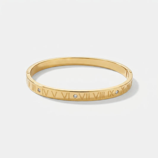 Gold Roman Numeral Bracelet