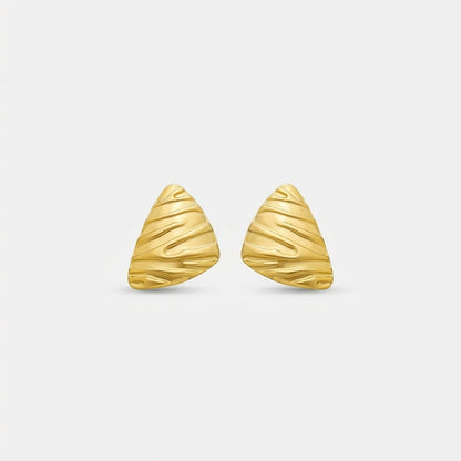 Elegant Gold Fan Earrings