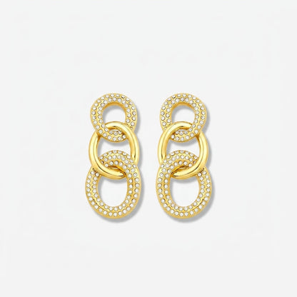 Elegant Gold Link Earrings