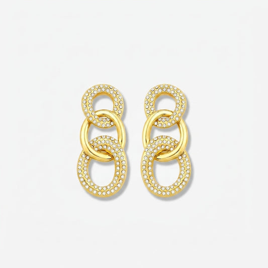 Elegant Gold Link Earrings