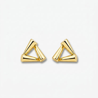 Elegant Gold Triangle Earrings