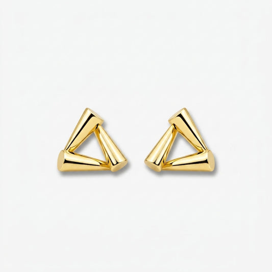 Elegant Gold Triangle Earrings