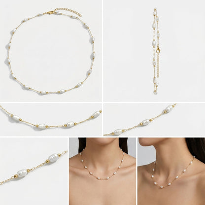 Elegant Gold Beaded Necklace