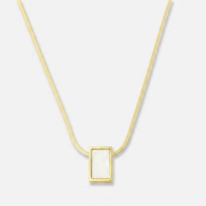 Elegant Gold Rectangle Necklace