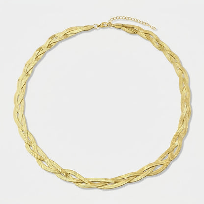 Elegant Gold Twisted Necklace