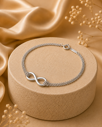 Luxury Silver Heart Bangle Bracelet