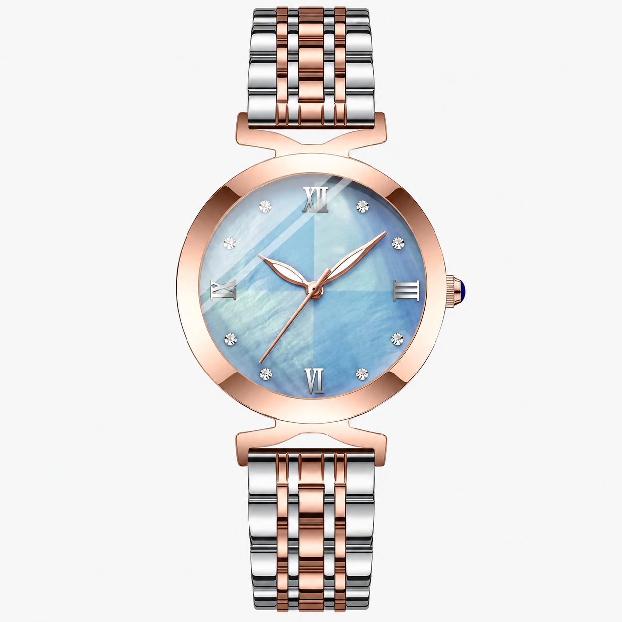 Luxury Two-Tone Mother-of-Pearl Watch