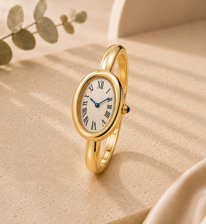 Elegant Gold Oval Watch