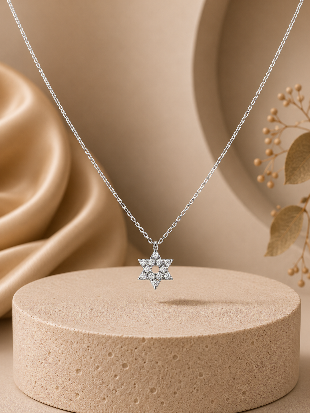 Elegant Silver Star Necklace