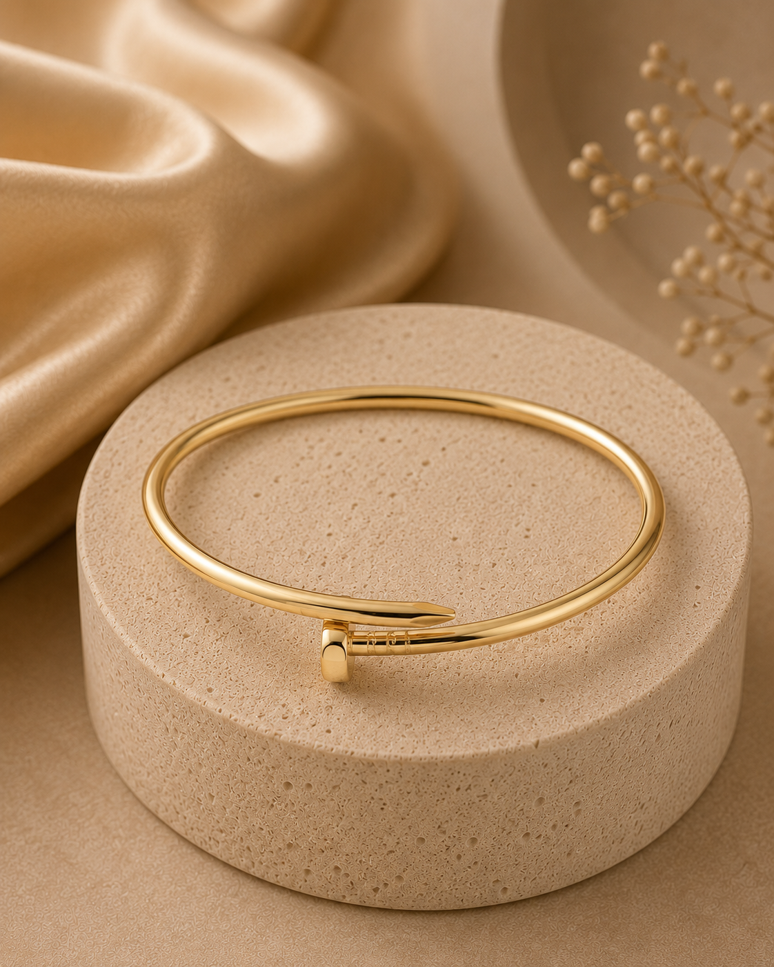 Luxury Gold Nail Cuff Bracelet