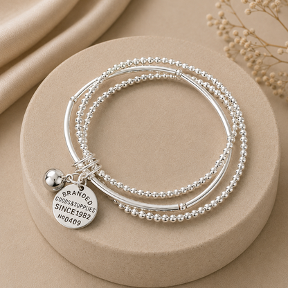 Luxury Silver Toggle Bracelet