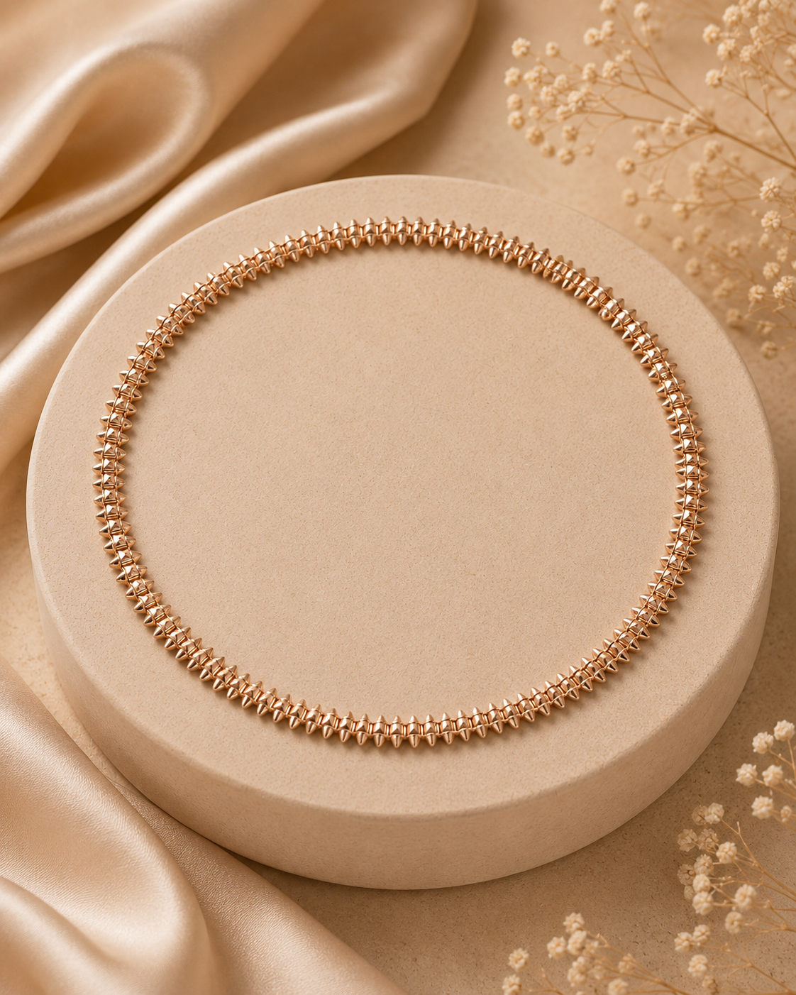 Luxury Rose Gold Spiked Necklace