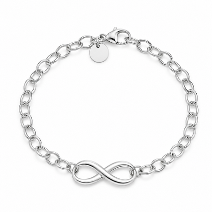 Luxury Silver Heart Bangle Bracelet