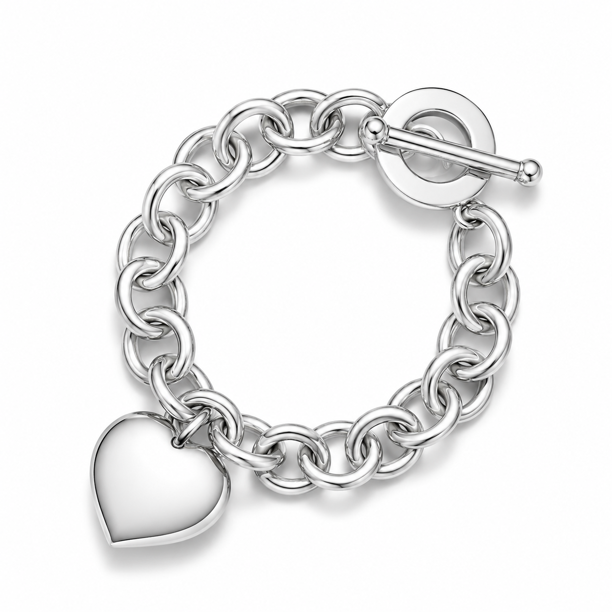 Luxury Silver Toggle Bracelet