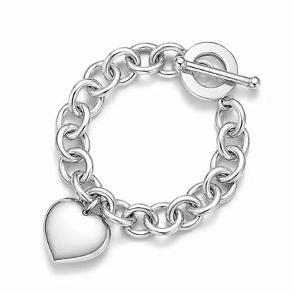 Luxury Silver Toggle Bracelet