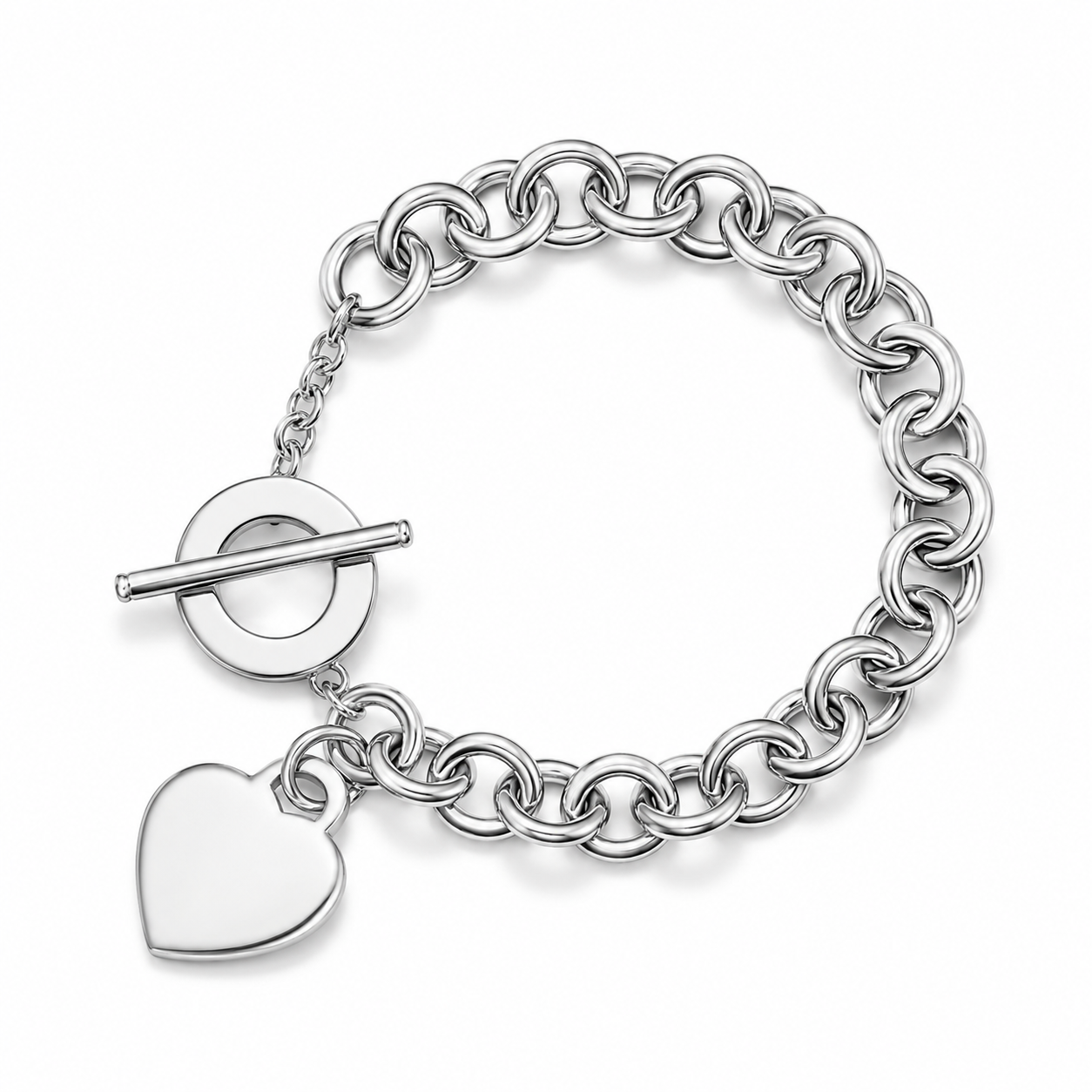 Luxury Silver Toggle Bracelet