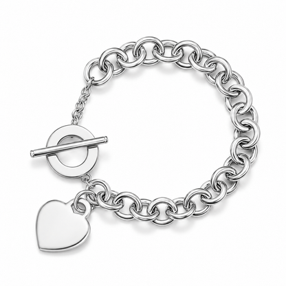 Luxury Silver Toggle Bracelet