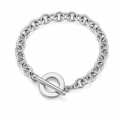 Luxury Silver Toggle Bracelet