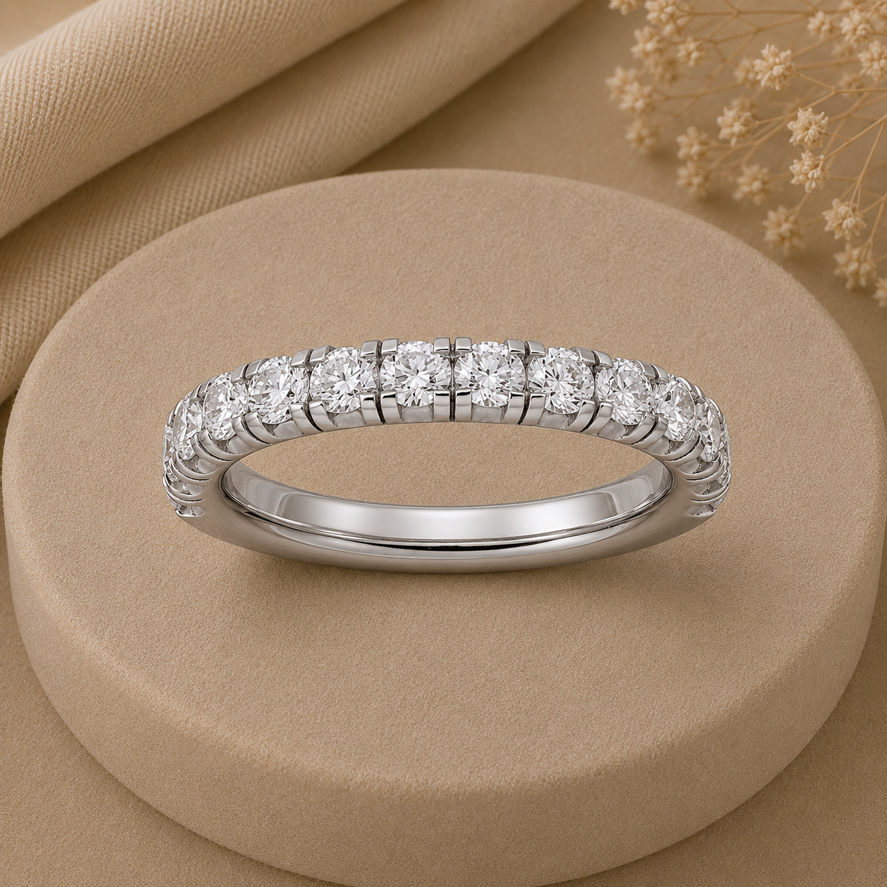Luxury Silver Zirconia Eternity Ring
