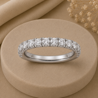 Luxury Silver Zirconia Eternity Ring