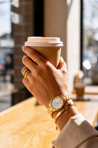 Luxury Silver Geometric Watch