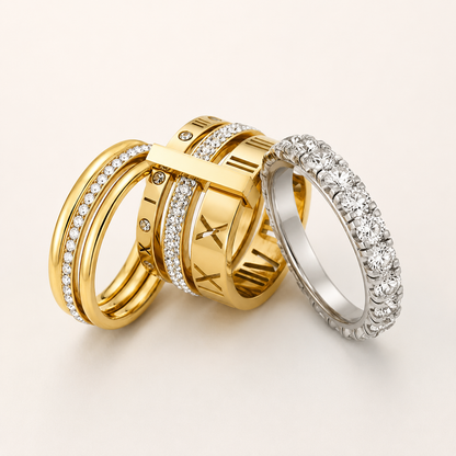 Luxury Gold Roman Numeral Ring