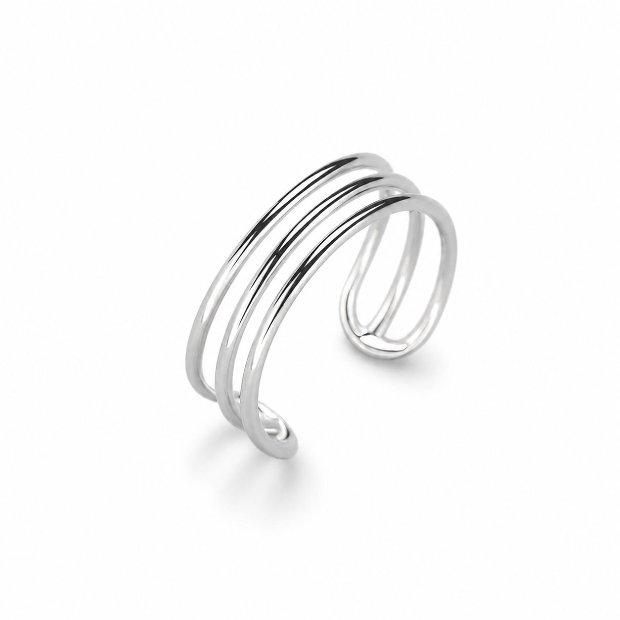 Luxury S925 Triple Line Open Ring
