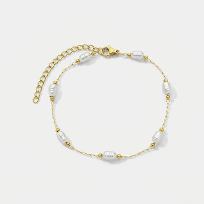 Elegant Gold Pearl Bracelet