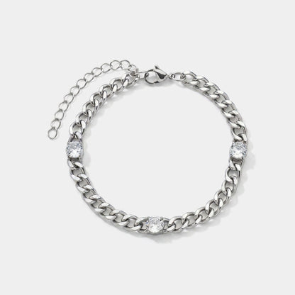 Elegant Silver Chain Bracelet
